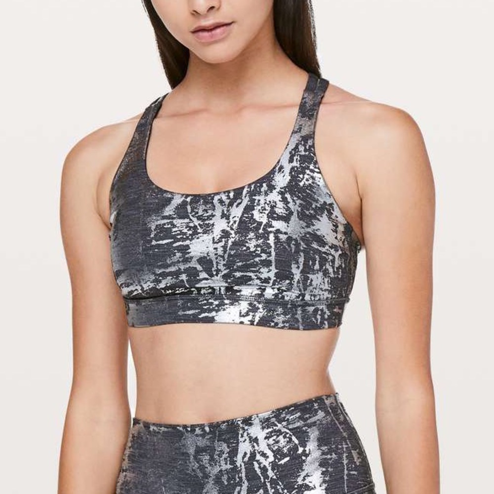 Lululemon Energy Bra- High Shine Foil